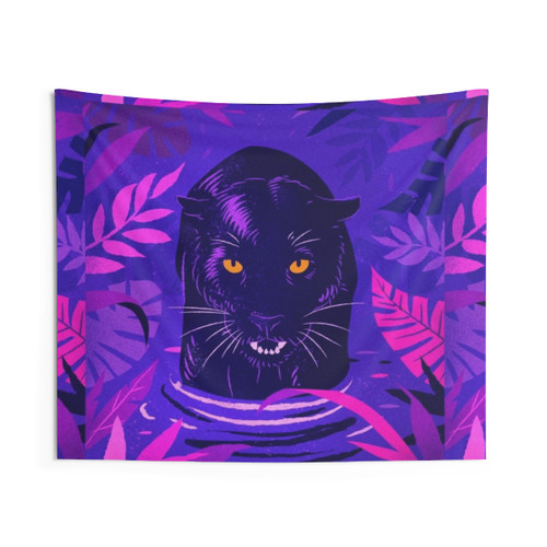 Fierce Tiger Attack Tapestry