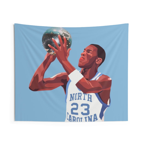 Disco Jordan Carolina Blue Tapestry Wall Hanging