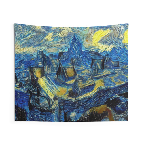 Whiterun Skyrim Starry Night Tapestry