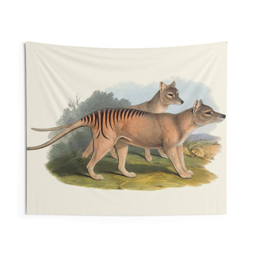 Tasmanian Tiger Tapestry - Artwork of Endangered Australian Animal