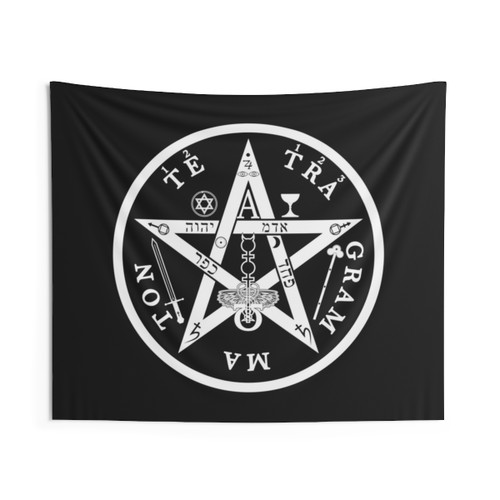 Tetragrammaton Pentagram Star Tapestry