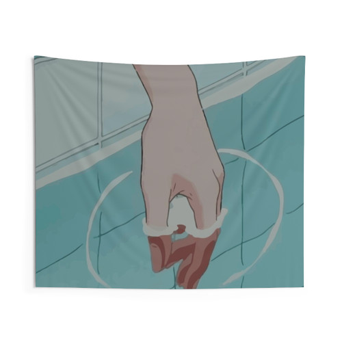 90s Anime Pool Aesthetic Tapestry