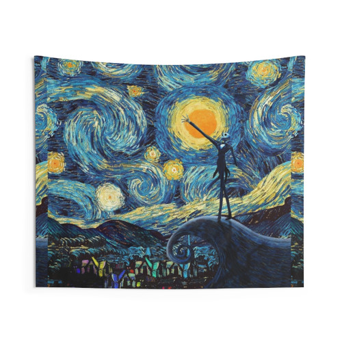 Jack Skellington Abstract Paintings Tapestry