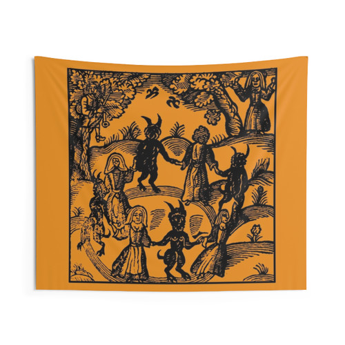 Gothic Spooky Dance with the Devil Tapestry