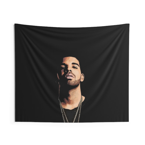 Drake Cartoon Face Tapestry Wall Hanging