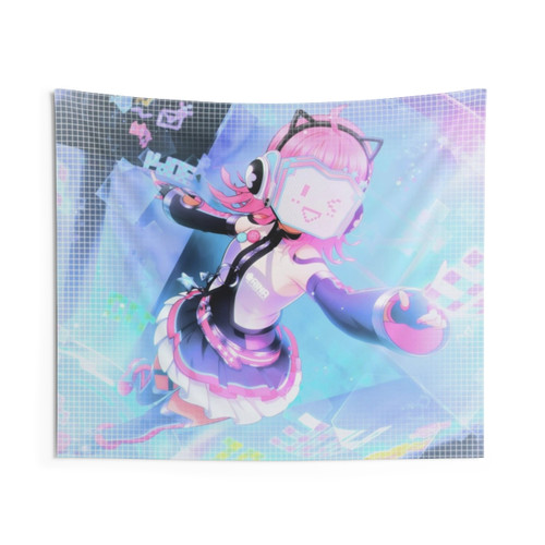 rina tennoji pastel cyber anime tapestry