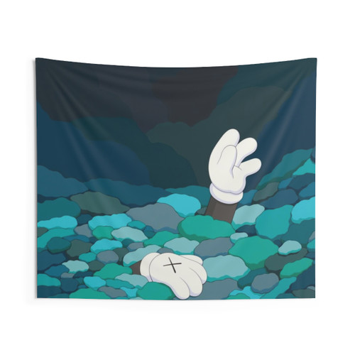 SPOKE KAWS Inspired Tapestry Wall Art