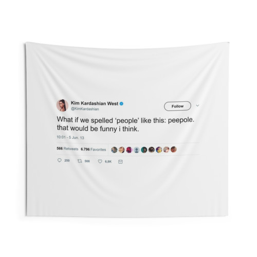 Peepole Tapestry - Funny Kardashian and Jenner Family Wall Hanging