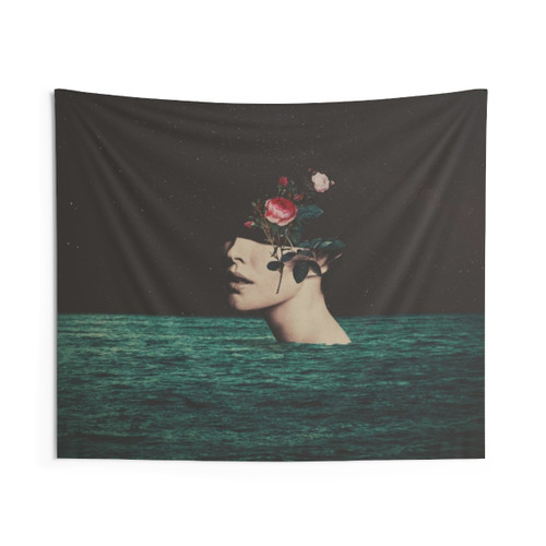 Retro Floral Tapestry Art - 4 AM Collage