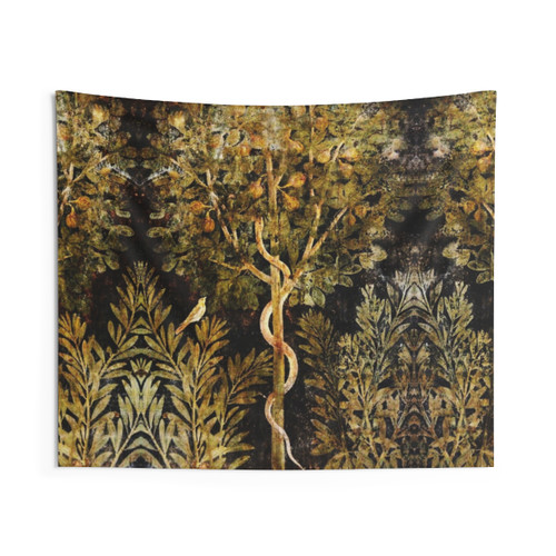 Antique Roman Wall Paintings Floral Tapestry