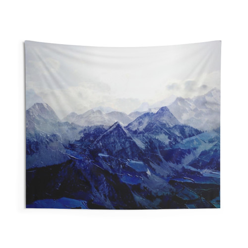 Blue Mountain Tapestry - Digital Abstract Art