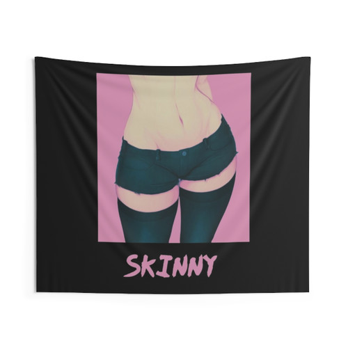 Skinny Anime Girl Tapestry for Gothic Home Decor