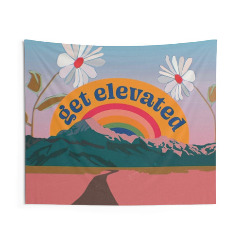 Elevated Mountain Tapestry - Boho, Psychedelic, Vintage Wall Decor