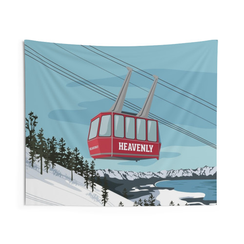 Heavenly Mountain Gondola Tapestry