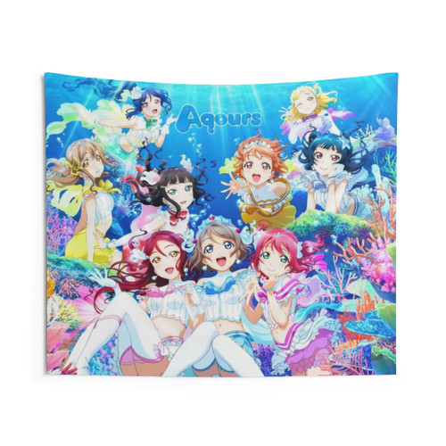 Love Live! Sunshine!! Koi ni Naritai AQUARIUM Anime Tapestry