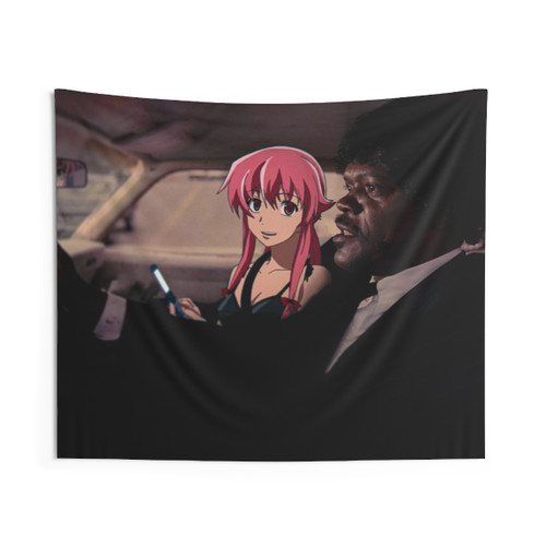 Anime Yandere Tapestry - Mirai Nikki Waifu Wall Art