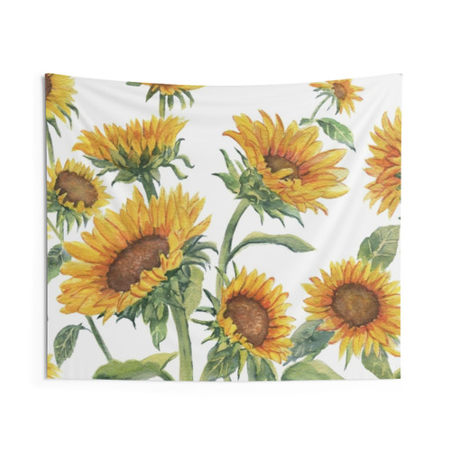 Blooming Sunflowers Floral Tapestry