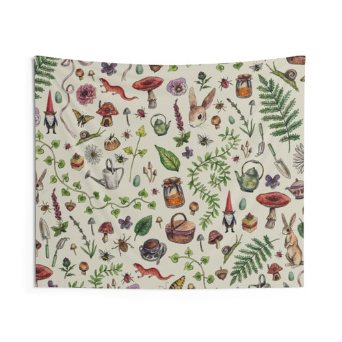 Cottagecore Light Green Tapestry