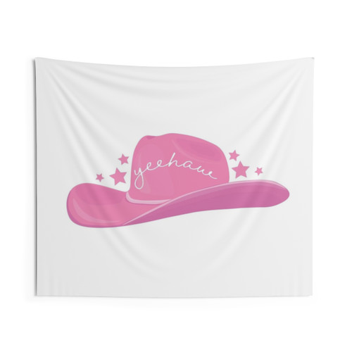 Pink Cowboy Hat Tapestry
