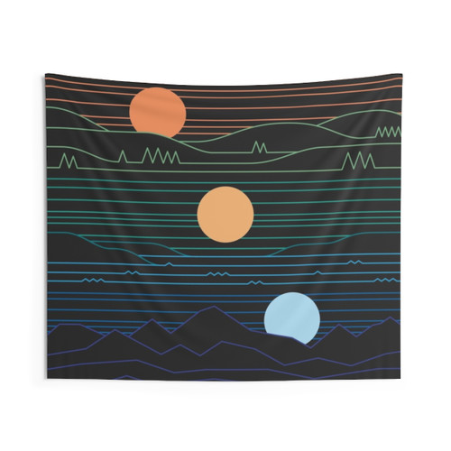 Many Lands Under One Sun Tapestry - Minimalist Wall Art