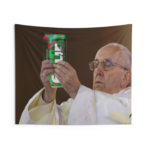 Pope Four Loko Tapestry - Unique Holiday Home Decor