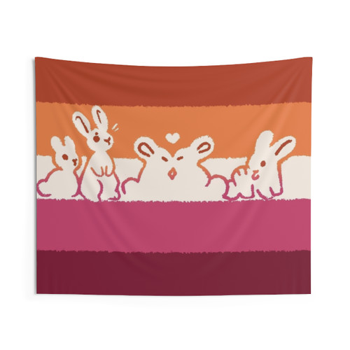 Lesbian Pride Bunnies Tapestry