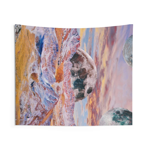 At Moonrise Boho Landscape Tapestry