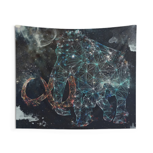 Celestial Mammut Tapestry - Geometric Animal Nature Wall Hanging