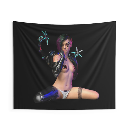 Cyberpunk Judy Alvarez Tapestry