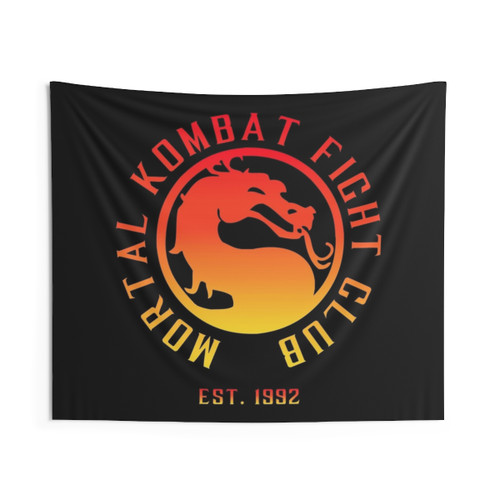 Mortal Kombat 11 Fight Club Tapestry with Clean Logo Design