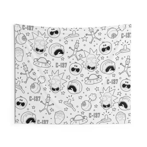 Rick and Morty Cartoon Tapestry