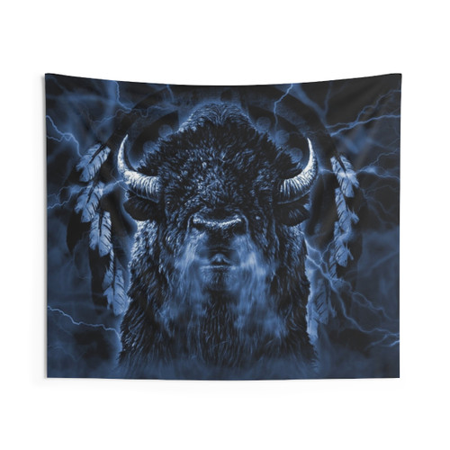 SPIRIT BUFFALO Native American Tapestry