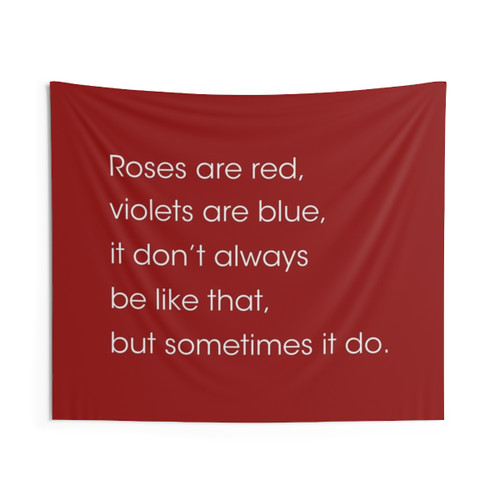 Roses and Violets Inspirational Tapestry