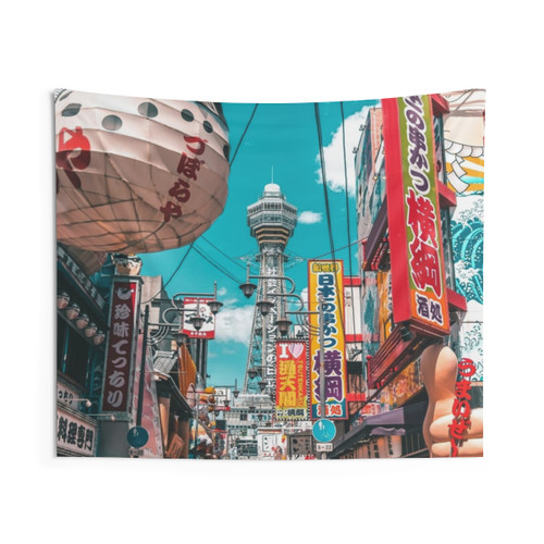 Anime Osaka Blues Futuristic Tapestry
