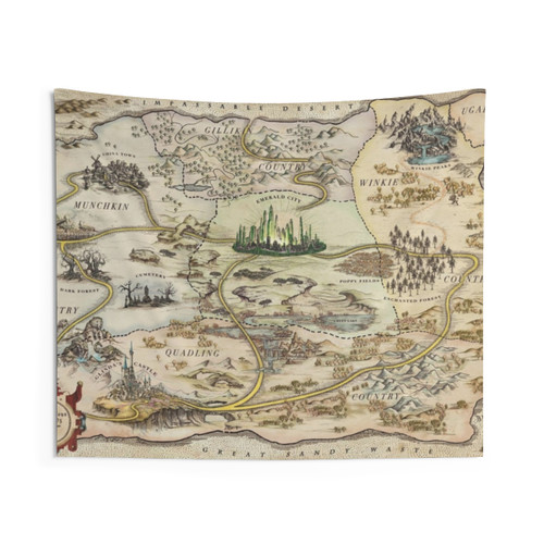 Map of Oz Wizard of Oz Tapestry Wall Hanging