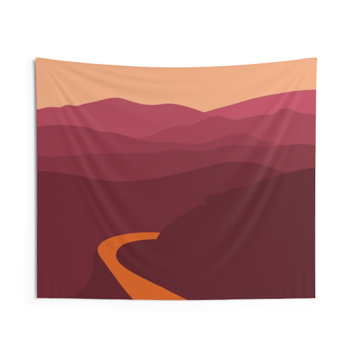 Blacksburg Mountain Range Tapestry - Virginia Tech College Decor