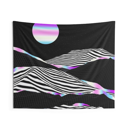 Stripes Mountains Tapestry - Abstract Aesthetic Wall Hanging