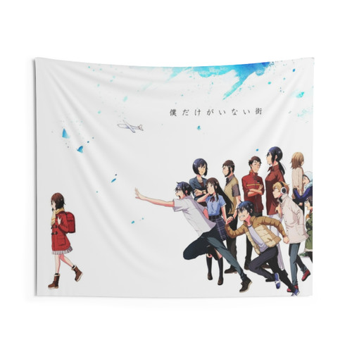 Erased Anime Characters Tapestry Wall Art