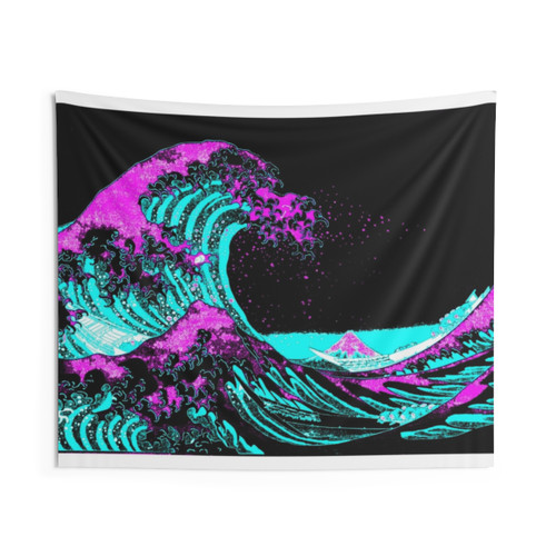 Vaporwave Japanese Mount Fuji Art Tapestry