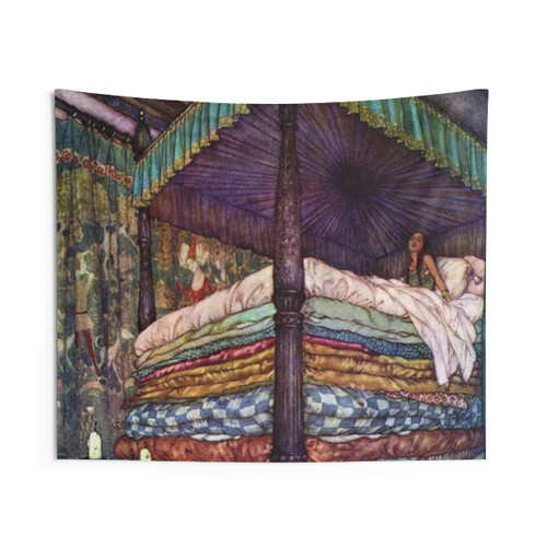 Princess and the Pea Tapestry Featuring Artwork by Edmund Dulac