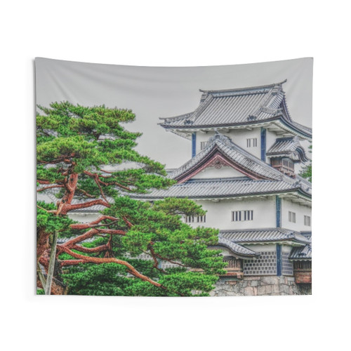 Kanazawa Castle Japan Sketch Tapestry