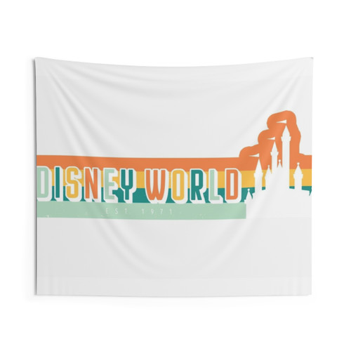 Retro Disney World Castle Tapestry