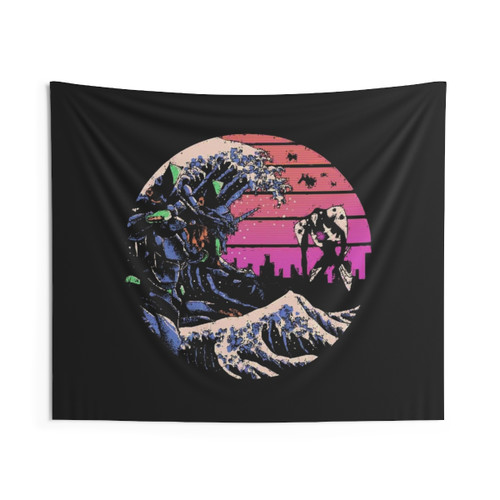 Retro Wave Evangelion Tapestry