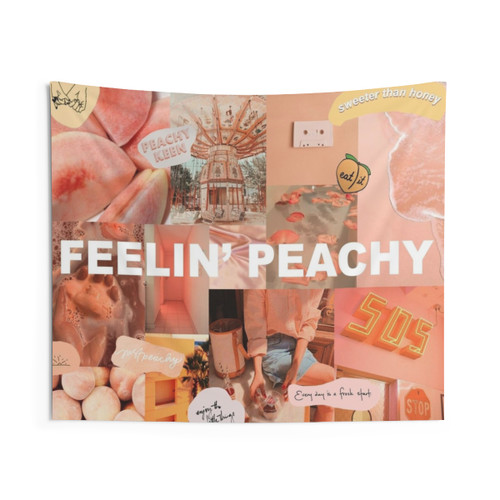 Peach Collage Tapestry - Phone Case Print