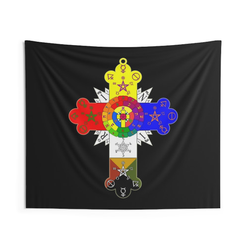 The Golden Dawn Rose Cross Occult Tapestry