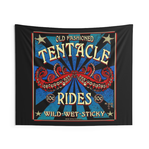 Octopus Tentacle Rides Wall Tapestry