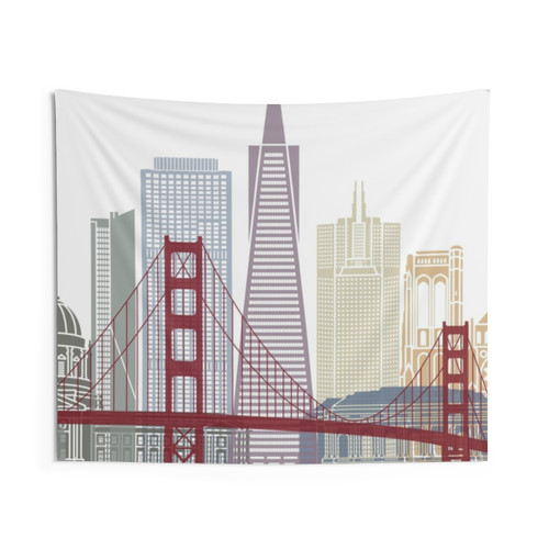 San Francisco Skyline Tapestry Wall Hanging
