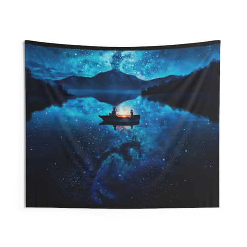 Anime Stars Lake Tapestry - Beautiful Anime Landscape Wall Hanging