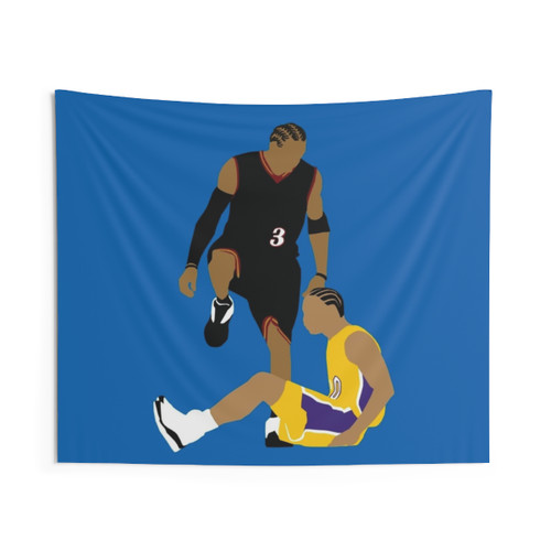 Allen Iverson Stepover Tapestry - Basketball Home Decor