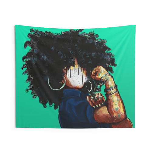 Teal Naturally the Riveter Tapestry by Dacre8iveOne